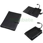 Black Leather Cover Case Skin for  Kindle Touch w/ Slim LED 