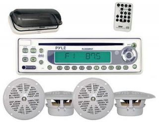  Marine/Boat Stereo Radio CD Player Receiver+4 Speakers Package