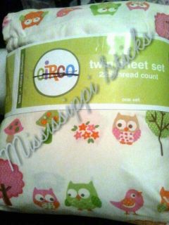 Target Circo Love n Nature Sheet Set Mushroom & owl and squirrel kids 