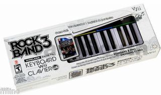   Nintendo Wii Rock Band 3 Bundle ~ Wireless Keyboard & Game ~ SEALED