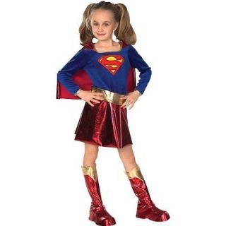 girls reflective SUPERGIRL Halloween costume LARGE 10 12 super girl