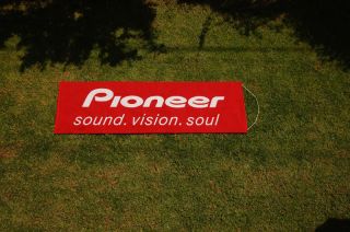 Pioneer advertising banner, sign, flag, flyer, car home stereo, New.