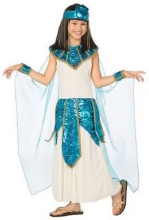 GIRLS BLUE GOLD CLEOPATRA EGYPTIAN QUEEN COSTUME LF3160