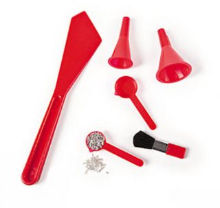 Crafting Tools Set Six Piece Funnels Scoops Brush Spreader 1.75   6.5 