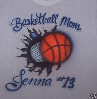 PEACE, LOVE, & BASKETBALL AIRBRUSHED T SHIRT NEW PERSONALIZED. YOUTH 