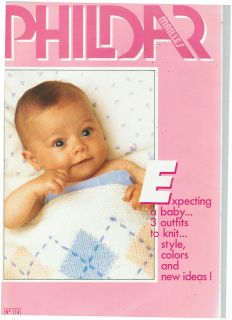 PHILDAR KNITTING BABY CLOTHES BOOK #114 HTF VF COND VTG RARE BOOK