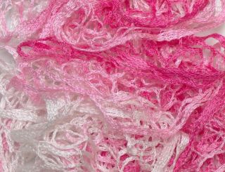 Lot of 4 x 100gr Skeins ICE FLAMENCO Ruffle Scarf Yarn Pink Shades 