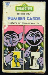   Number Cards 1978 flashcards game ‘The Count’ Whitman PBS kids