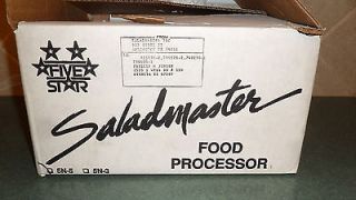 SaladMaster Food slicer grater Processor 5 cones five star Salad 