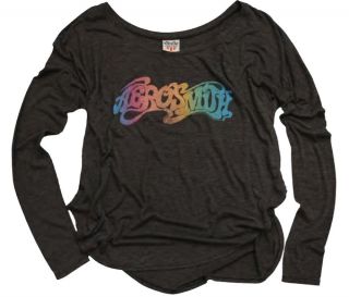 New Authentic Junk Food Aerosmith Long Sleeve Juniors Young Rebel T 
