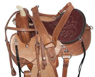   18 Comfortable Endurance Trail Western Leather Horse Saddle Tack Pkg