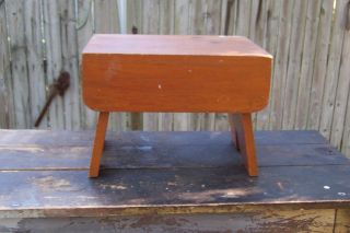 VINTAGE WOODEN WOOD STEP STOOL HIGH SCHOOL SHOP CLASS PROJECT?