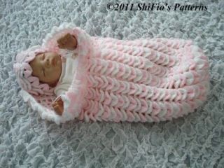 BABY COCOON PAPOOSE CROCHET PATTERN REBORN PATTERN #183