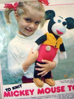 KNITTING PATTERN DOLL TOY   MICKEY MOUSE # 78