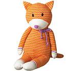MONKEEZ Stuffed Yarn LARGE Plush Toy SOCK ORANGE CAT