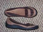 LANDS END Womens Leather Moccasins Shoes 6 NEW Blue 5 5