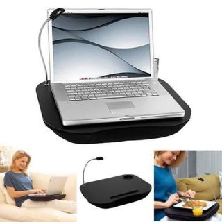 JML Lap Desk Cushion Portable Laptop Tray Table Light Cup Holder As 