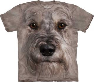 Miniature Schnauzer Dog Full Face Print T Shirt New Animals Pet Fun 