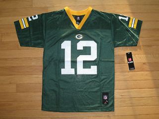 NEW   Aaron Rodgers #12 Green Bay Packers Reebok Boys Youth Size 