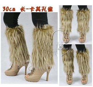 Womens Cool Stylish Cuff Fluffy Soft Furry Faux Fur Leg Warmers Boot 
