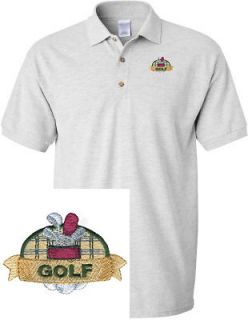 Golf Bag Sports Soccer Golf Embroidered Embroidery Polo Shirt