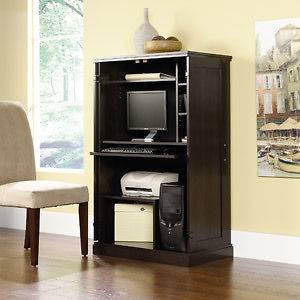 NEW Cherry Computer Armoire Laptop Desk Home Office Hutch TV Stand 