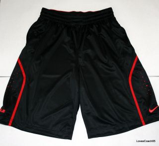 Nike LeBron 330 Mens Basketball Shorts Black/Red 451129 010 NWT Dri 