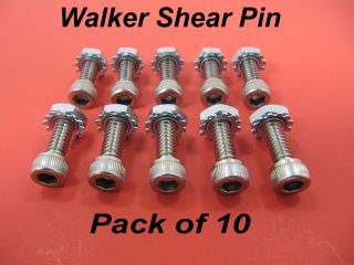 Walker Lawn Mower Parts 8801Shear Pin With Nut Bag Of 10 