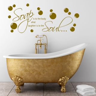   wall quote Soap Body Wall Sticker Decal Transfer Mural Stencil Art