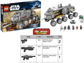 LEGO 8098 Star Wars Clone Turbo Tank Anakin Ahosoka Aayla Cad 