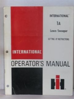 Lawn Sweeper operators manual and setting up instru