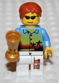 LEGO MINI FIGURE COOL DUDE BEACH BUM MIAMI VICE MAN