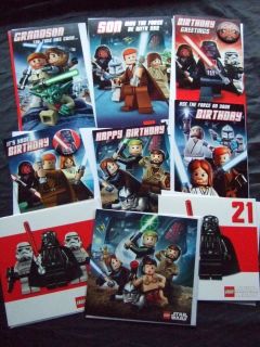 LEGO STAR WARS ~OFFICIAL BIRTHDAY OR BLANK CARDS ~ choice of designs