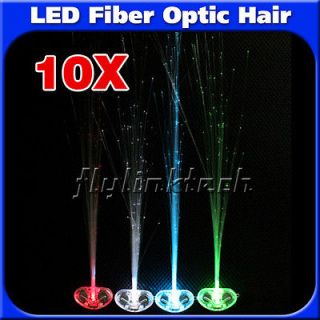 10 LOT WHITE LED Fiber Optic Hair Extensions Great for WEDDING Luxy 