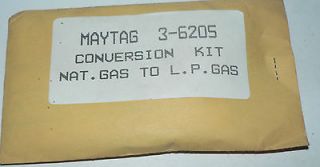 NEW MAYTAG DRYER NATURAL GAS TO LP CONVERSION KIT #306205 #3 06205 