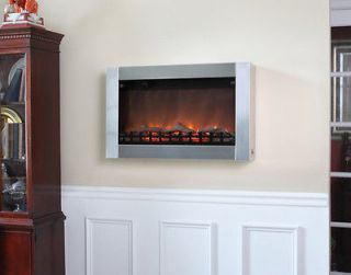 wall mounted fireplace in Fireplaces