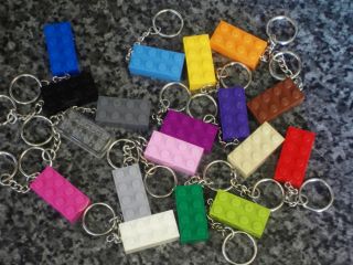 Lego Brick 2x4 Key Ring  Key Chain   Choose Your Keyrings Colour