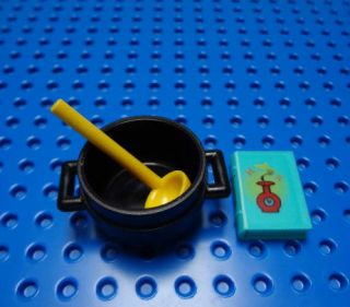LEGO Harry Potter Black Cauldren, Yellow Dipper, and Book of Spells