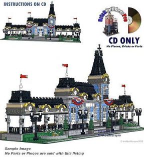   Station Victorian, modular Instructions CD PDF Custom Lego 10218 city