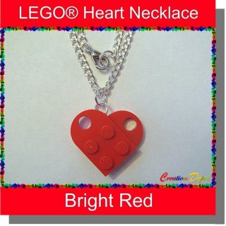 LEGO® Fashion Heart Dangle Necklace   Valentines Day Sweetheart Love 