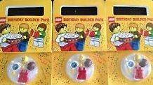Lot of 3 LEGO Birthday Cake Max Minifigure & Builder License NWT Party 