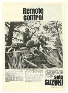 1967 Suzuki 200cc Scrambler photo motorcycle print ad