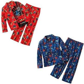 New Boy Lego Ninjago Coat Pajama Sleepwear Shirt Pants Set Size 4 5 6 