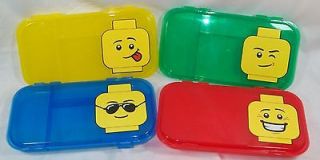 Lego City MiniFigure Storage Case Pencil Box Head Design *New* Mini 