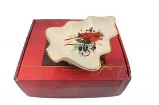 Lenox NEW White Porcelain Holiday Christmas Cardinal Candy Dish BHFO