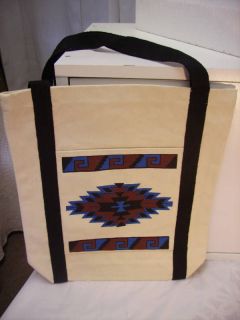Purse, Aztec Design Canvas Tote Bag