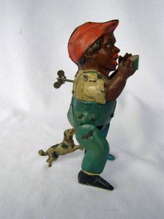 Antique 1900s Gunthermann Wind Up Poor Pete Tin Toy Very Good 