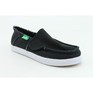 Sanuk Standard Kids Youth Kids Boys Size 5 Black Textile Loafers Shoes