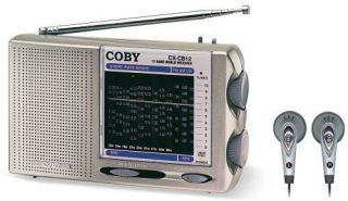 COBY AM/FM/LW/SW 12 Band Radio AC/DC operation Battery Operated New
