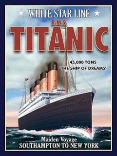 Titanic Metal Sign, Ships, Ocean, Gameroom, Bar Decor, History 
